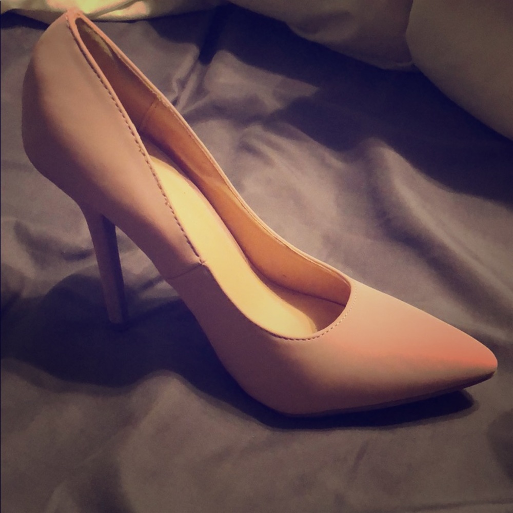 Pale pink heels